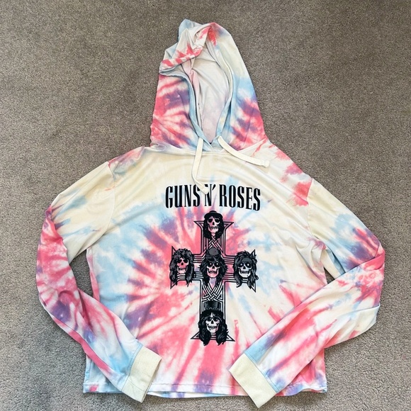 Guns N' Roses tie-dye pullover Hoodie Size M - Picture 8 of 10